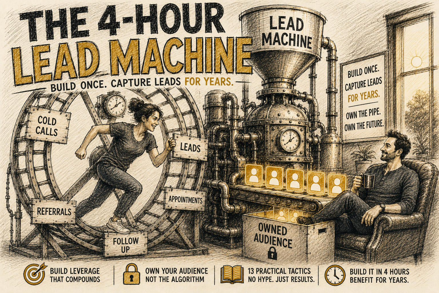 The 4-Hour Lead Machine blueprint illustration
